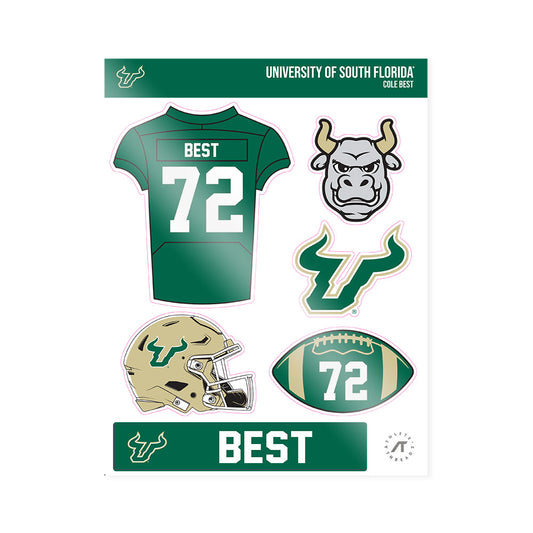 USF - NCAA Football : Cole Best - Sticker Sheet-0