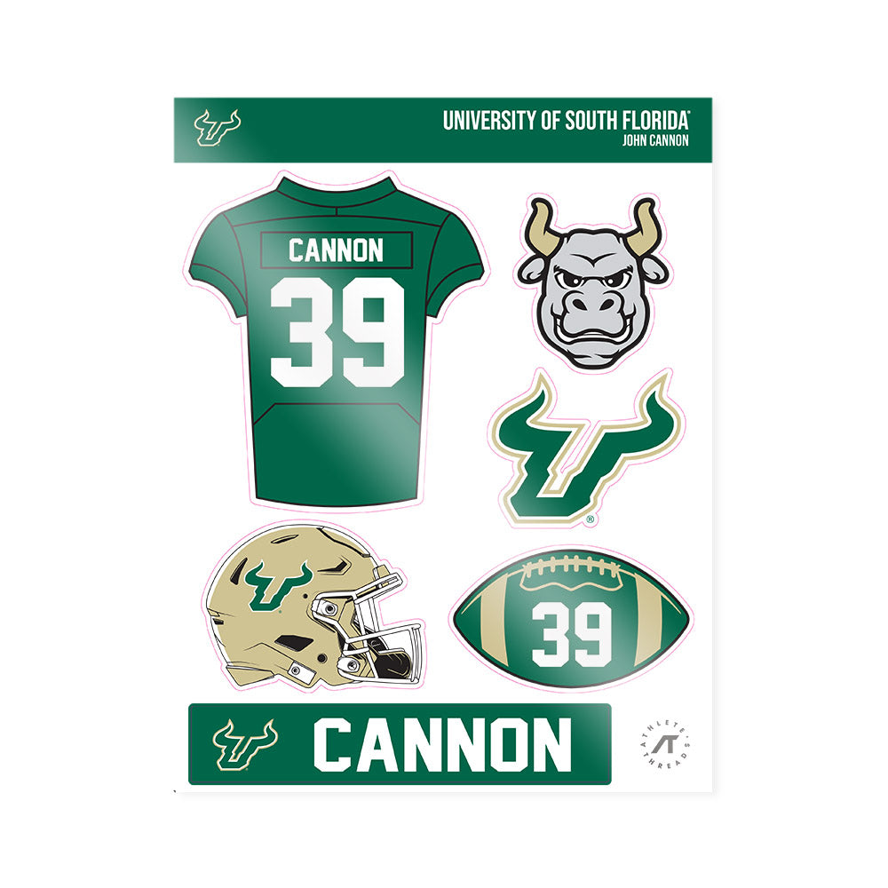 USF - NCAA Football : John Cannon - Sticker Sheet-0