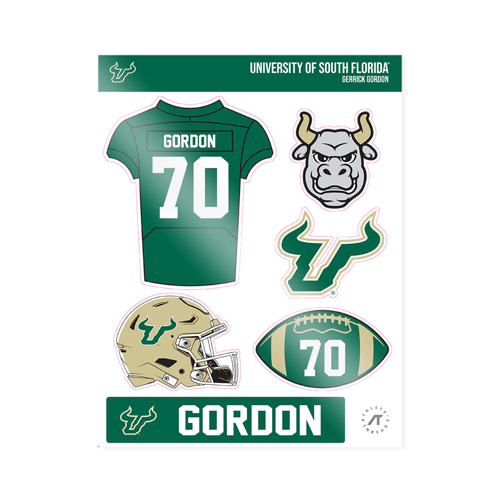 USF - NCAA Football : Gerrick Gordon - Sticker Sheet-0
