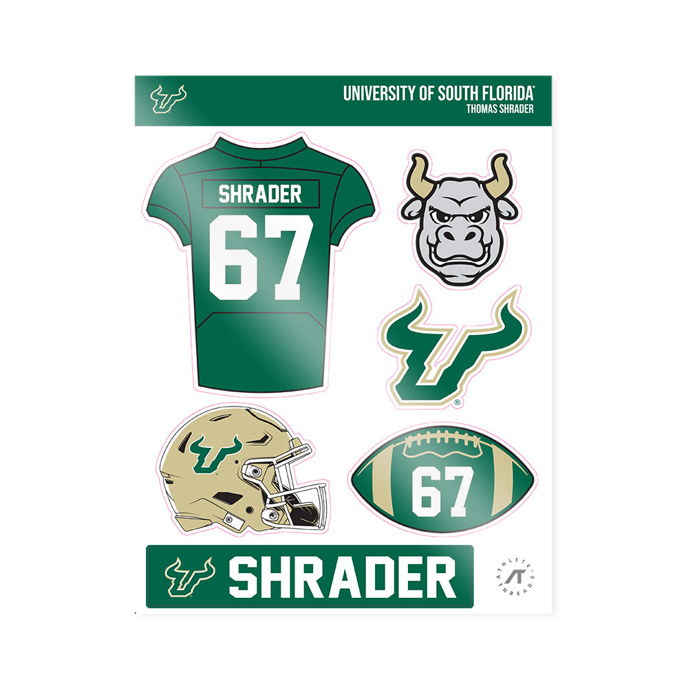 USF - NCAA Football : Thomas Shrader - Sticker Sheet-0