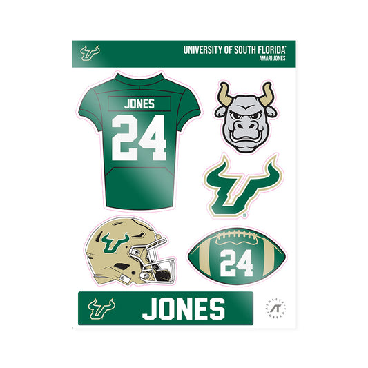 USF - NCAA Football : Amari Jones - Sticker Sheet-0