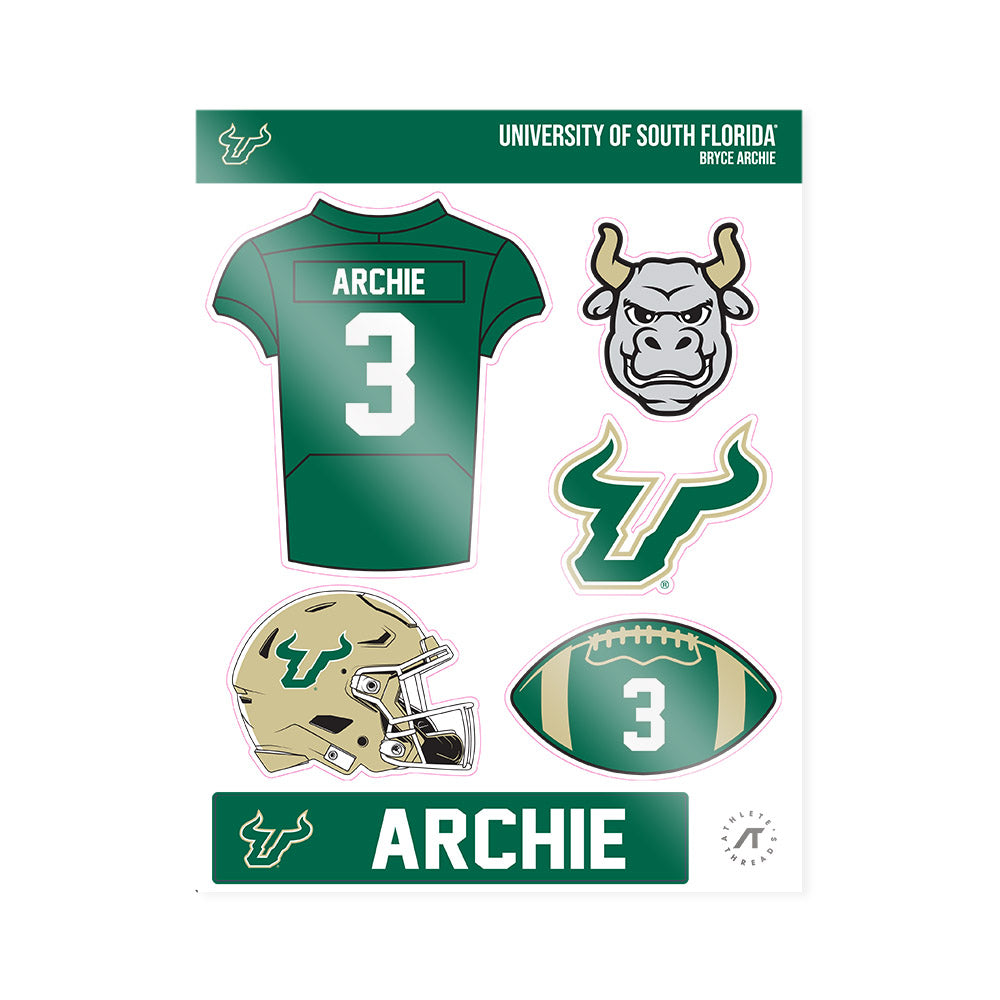 USF - NCAA Football : Bryce Archie - Sticker Sheet-0