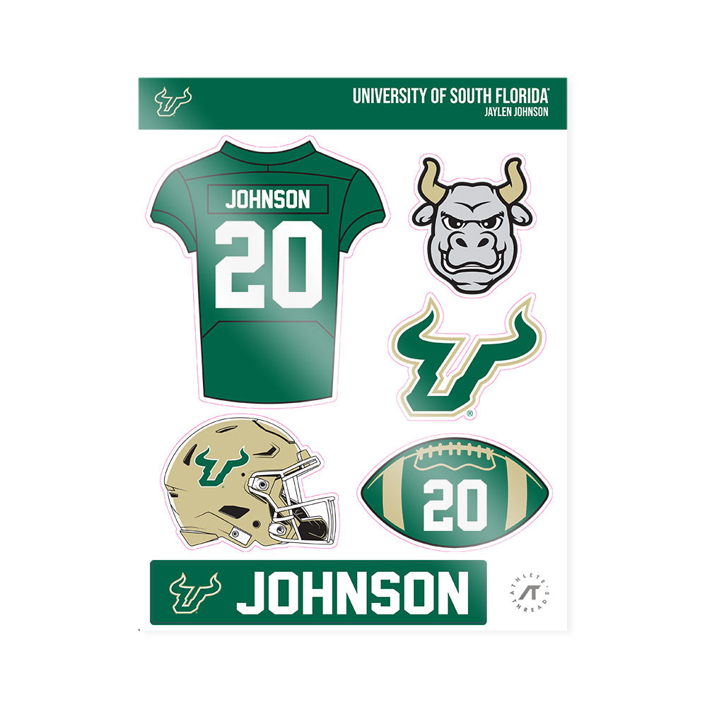 USF - NCAA Football : Jaylen Johnson - Sticker Sheet-0