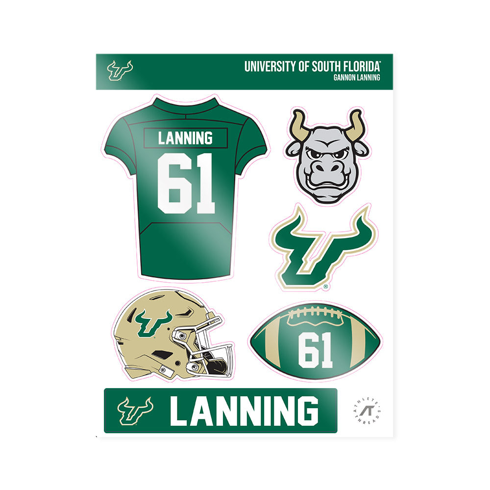 USF - NCAA Football : Gannon Lanning - Sticker Sheet-0