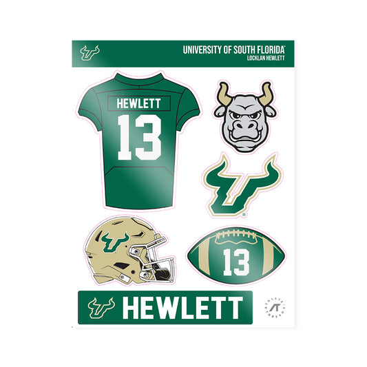 USF - NCAA Football : Locklan Hewlett - Sticker Sheet-0