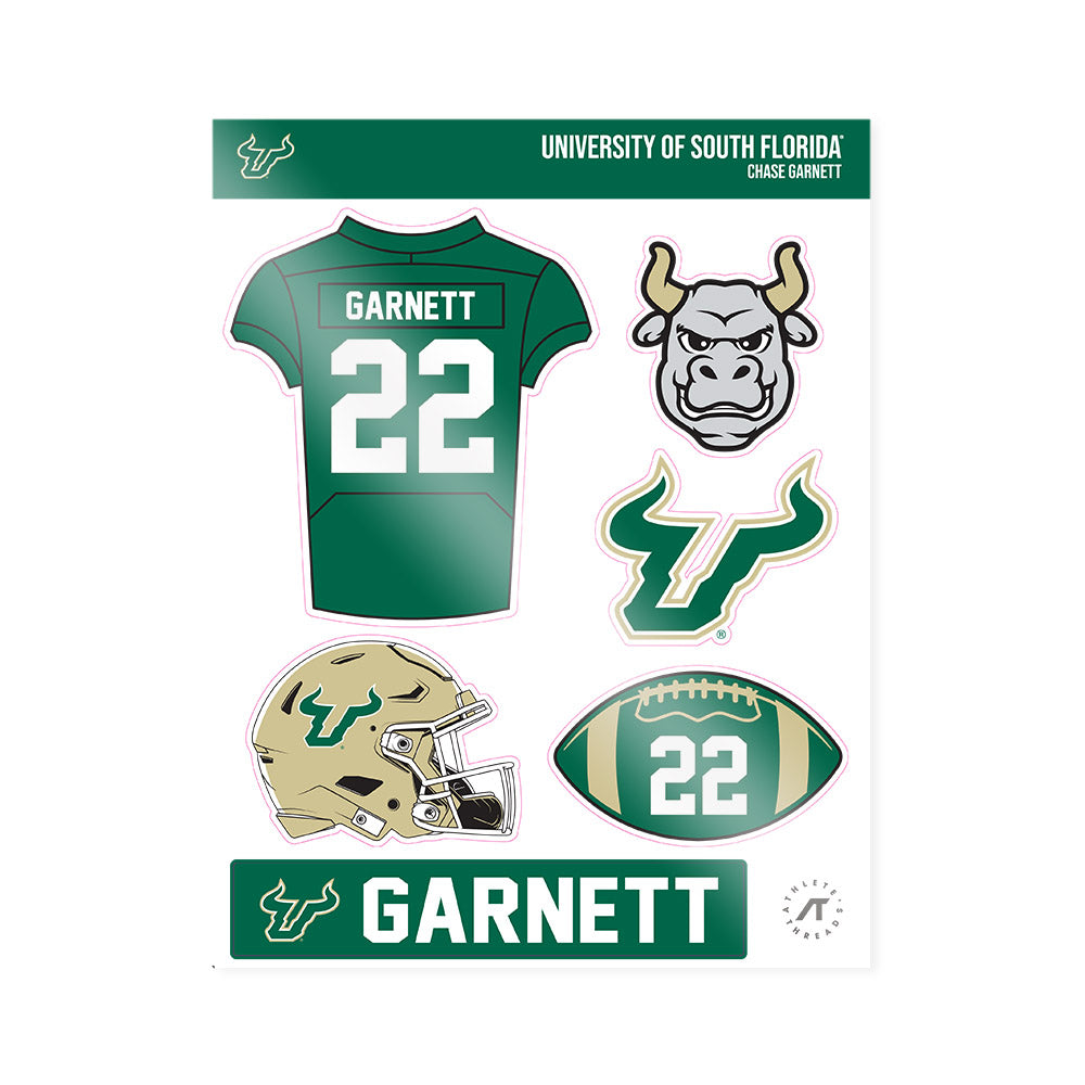 USF - NCAA Football : Chase Garnett - Sticker Sheet-0
