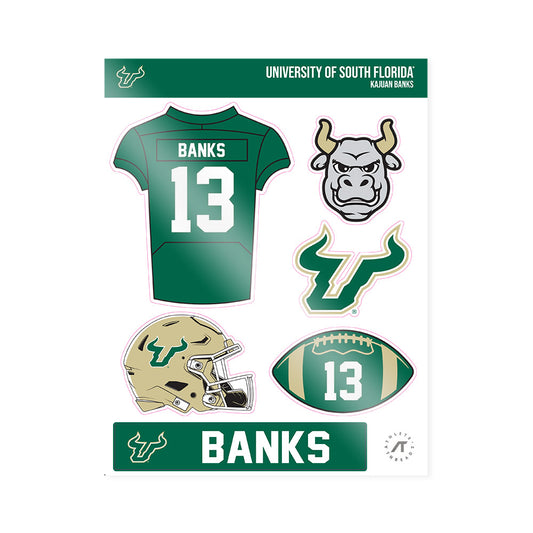 USF - NCAA Football : Kajuan Banks - Sticker Sheet-0