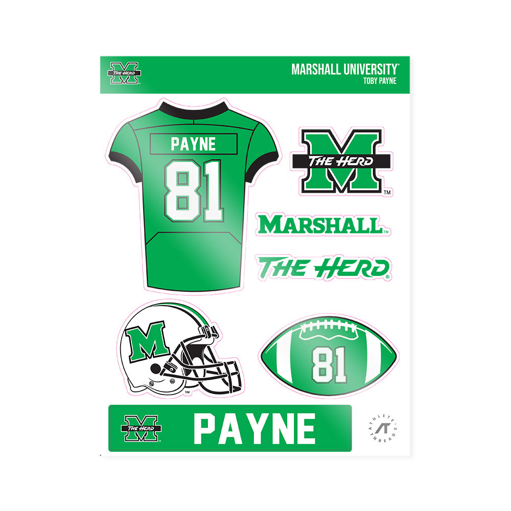 Marshall - NCAA Football : Toby Payne - Sticker Sheet-0