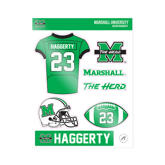 Marshall - NCAA Football : Justin Haggerty - Sticker Sheet-0