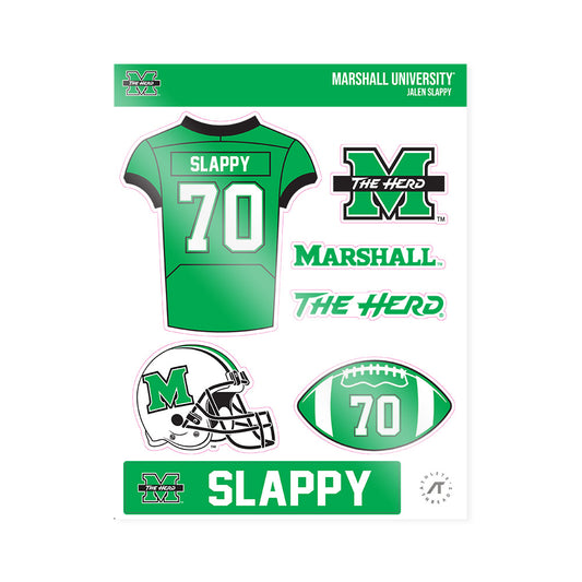 Marshall - NCAA Football : Jalen Slappy - Sticker Sheet-0