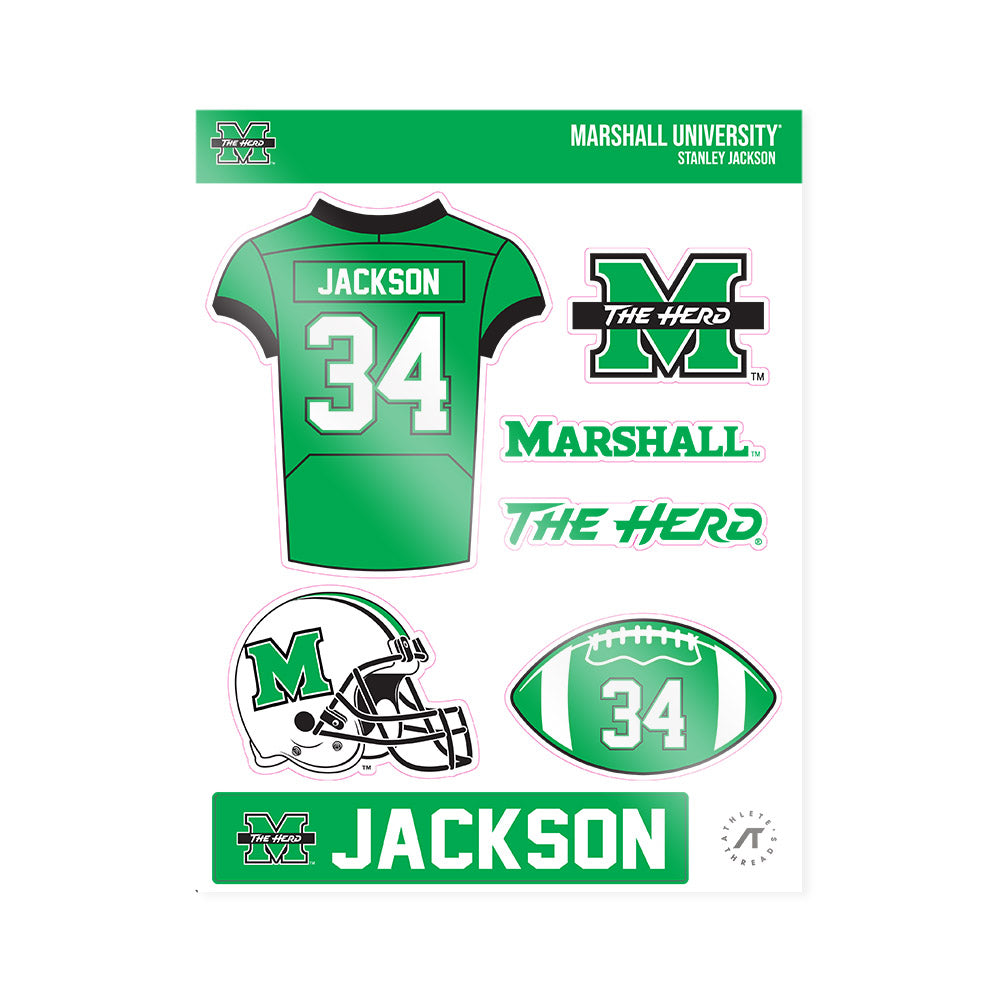Marshall - NCAA Football : Stanley Jackson - Sticker Sheet-0