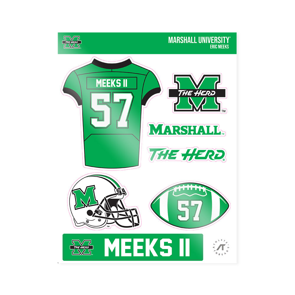 Marshall - NCAA Football : Eric Meeks II - Sticker Sheet-0