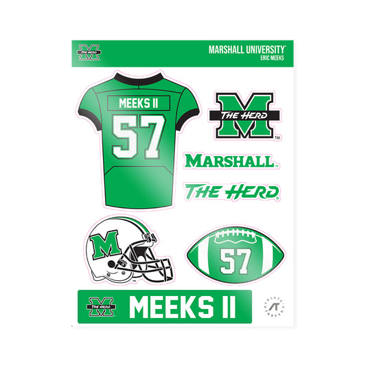 Marshall - NCAA Football : Eric Meeks II - Sticker Sheet-0