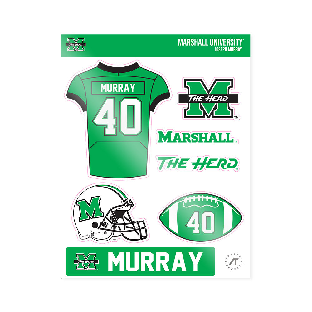 Marshall - NCAA Football : Joseph Murray - Sticker Sheet-0