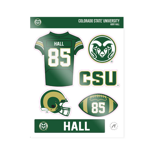 Colorado State - NCAA Football : Kory Hall - Sticker Sheet-0