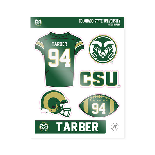 Colorado State - NCAA Football : Alton Tarber - Sticker Sheet-0