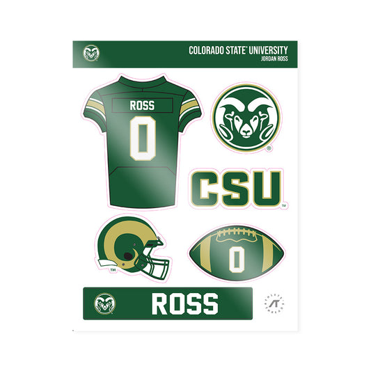 Colorado State - NCAA Football : Jordan Ross - Sticker Sheet-0