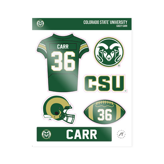Colorado State - NCAA Football : Casey Carr - Sticker Sheet-0