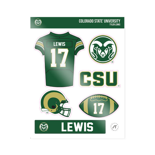 Colorado State - NCAA Football : Tyler Lewis - Sticker Sheet-0