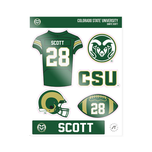 Colorado State - NCAA Football : Dante Scott - Sticker Sheet-0
