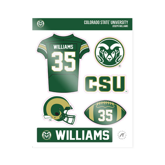 Colorado State - NCAA Football : Joseph Williams - Sticker Sheet-0