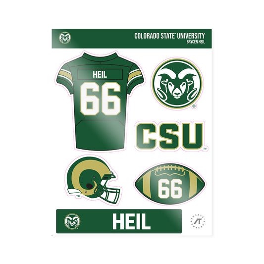 Colorado State - NCAA Football : Brycen Heil - Sticker Sheet-0