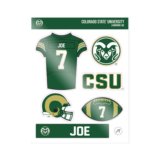 Colorado State - NCAA Football : Lemondre Joe - Sticker Sheet-0