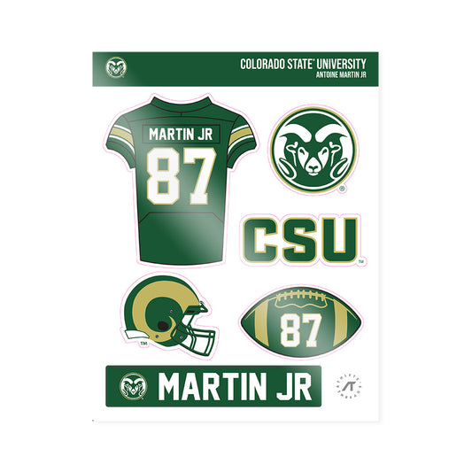 Colorado State - NCAA Football : Antoine Martin Jr - Sticker Sheet-0