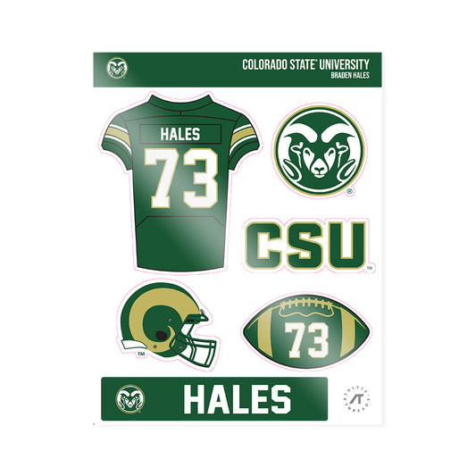 Colorado State - NCAA Football : Braden Hales - Sticker Sheet-0