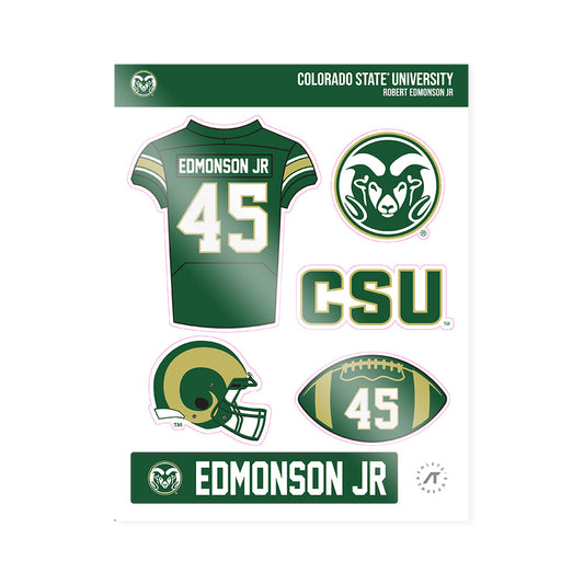 Colorado State - NCAA Football : Robert Edmonson Jr - Sticker Sheet-0