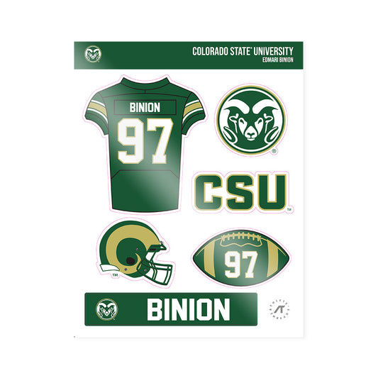 Colorado State - NCAA Football : Edmari Binion - Sticker Sheet-0