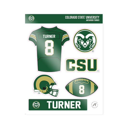 Colorado State - NCAA Football : Antarron Turner - Sticker Sheet-0