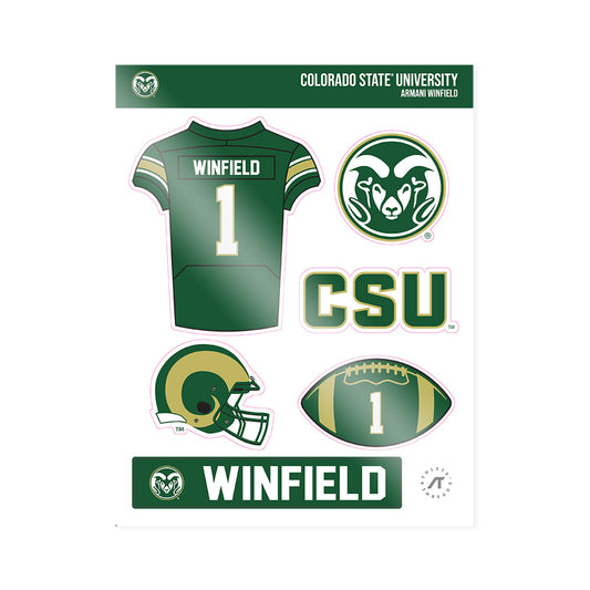 Colorado State - NCAA Football : Armani Winfield - Sticker Sheet-0