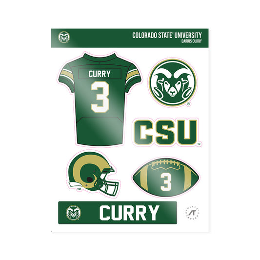 Colorado State - NCAA Football : Darius Curry - Sticker Sheet-0