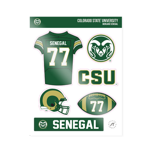 Colorado State - NCAA Football : Monjaro Senegal - Sticker Sheet-0