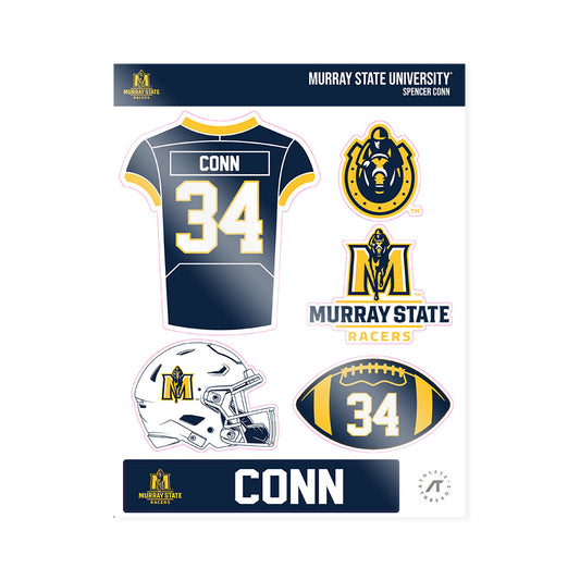 Murray State - NCAA Football : Spencer Conn - Sticker Sheet-0