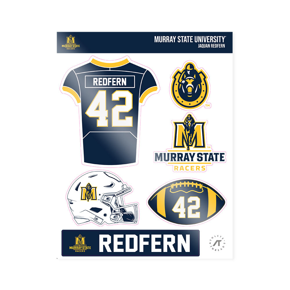 Murray State - NCAA Football : Jaquan Redfern - Sticker Sheet-0