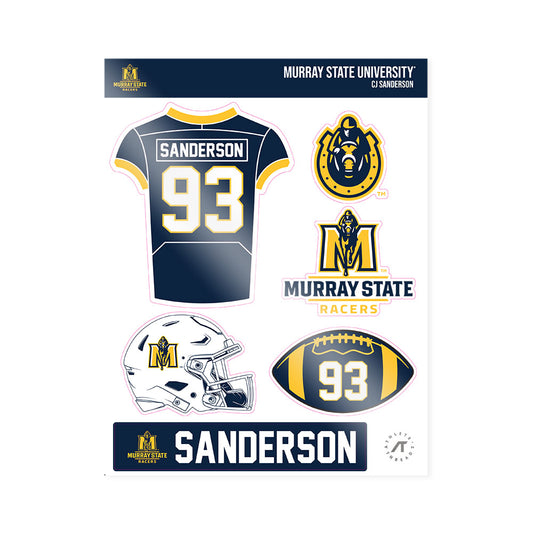 Murray State - NCAA Football : CJ Sanderson - Sticker Sheet-0