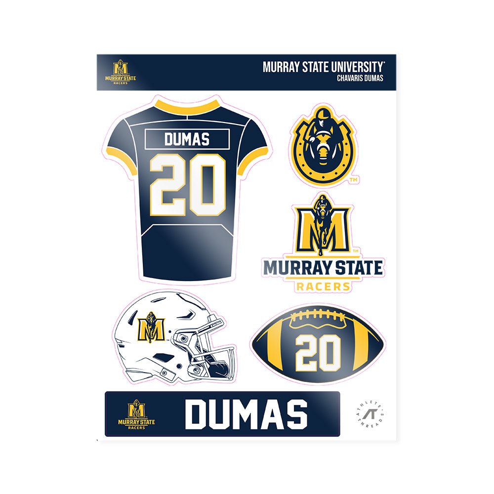 Murray State - NCAA Football : Chavaris Dumas - Sticker Sheet-0