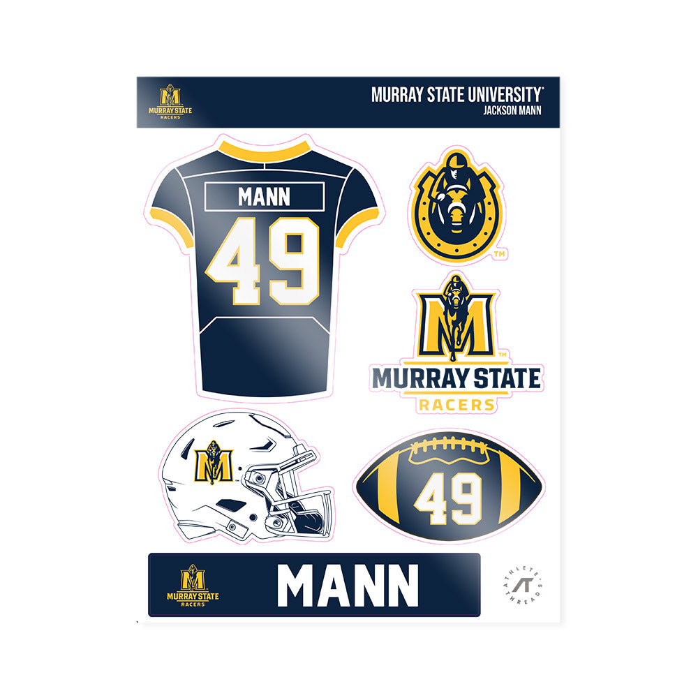 Murray State - NCAA Football : Jackson Mann - Sticker Sheet-0