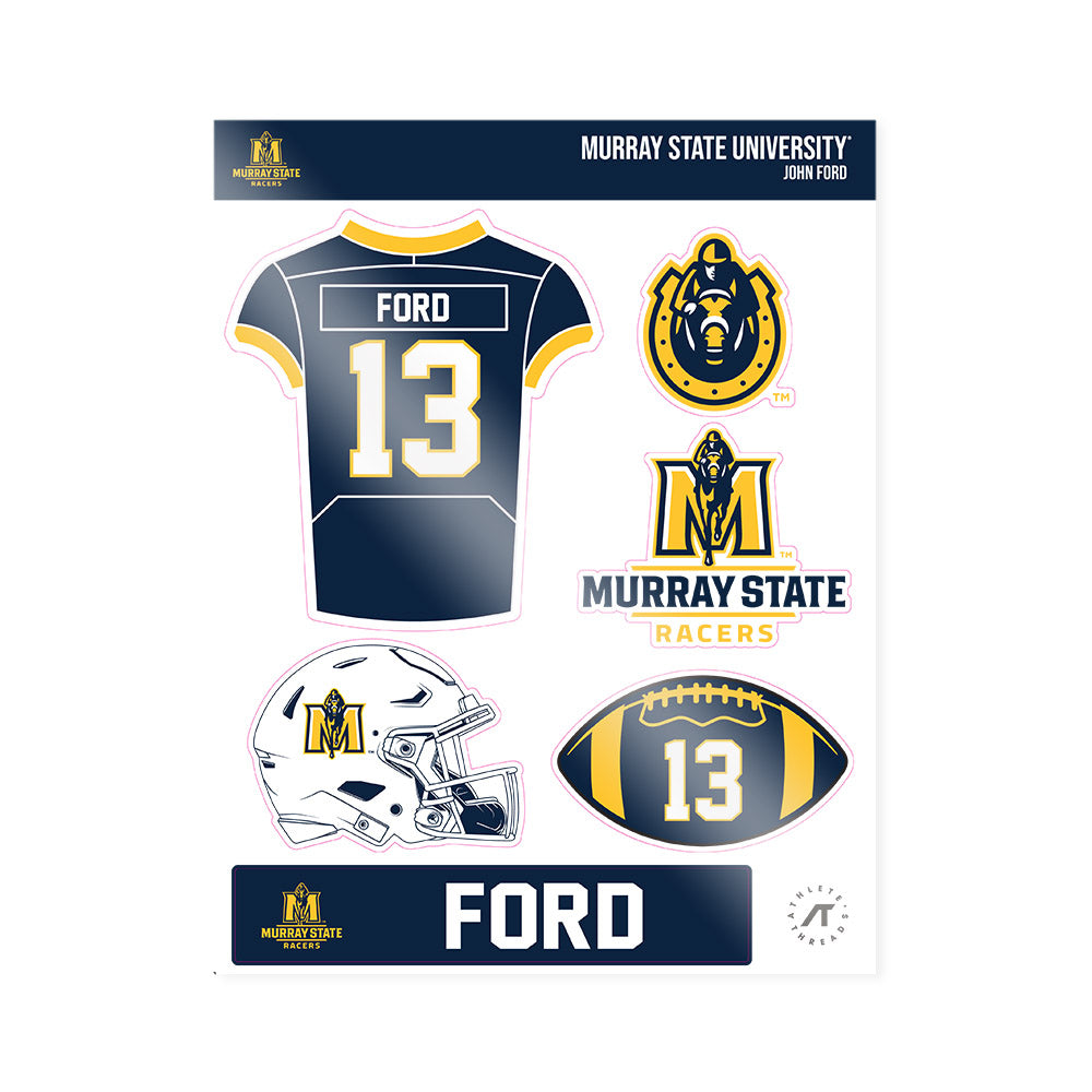 Murray State - NCAA Football : John Ford - Sticker Sheet-0