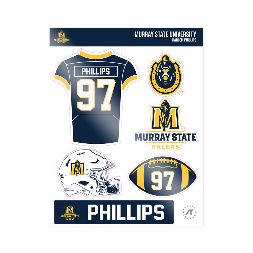 Murray State - NCAA Football : Harlem Phillips - Sticker Sheet-0
