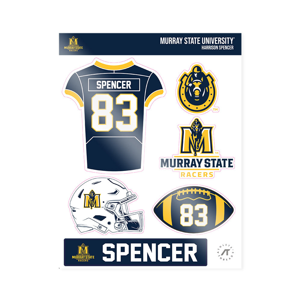 Murray State - NCAA Football : Harrison Spencer - Sticker Sheet-0