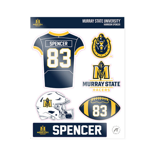 Murray State - NCAA Football : Harrison Spencer - Sticker Sheet-0