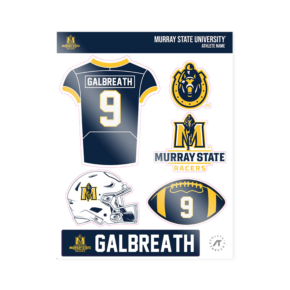 Murray State - NCAA Football : Kylan Galbreath - Sticker Sheet-0