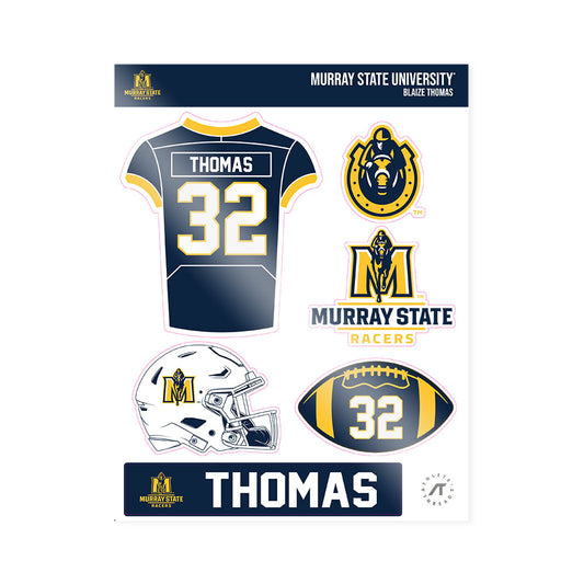 Murray State - NCAA Football : Blaize Thomas - Sticker Sheet-0