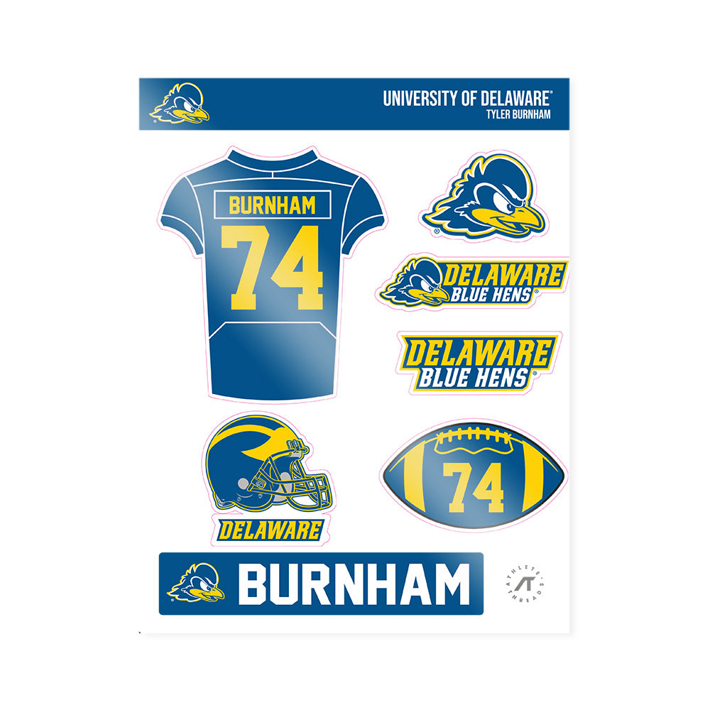 Delaware - NCAA Football : Tyler Burnham - Sticker Sheet-0