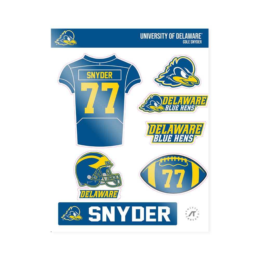 Delaware - NCAA Football : Cole Snyder - Sticker Sheet-0