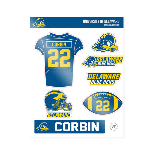 Delaware - NCAA Football : Jawarren Corbin - Sticker Sheet-0