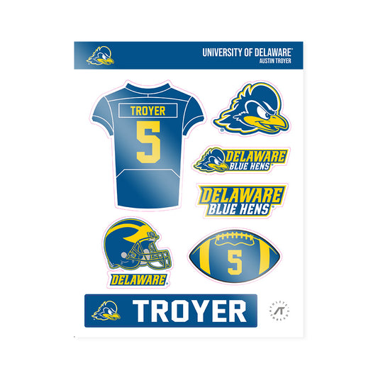 Delaware - NCAA Football : Austin Troyer - Sticker Sheet-0